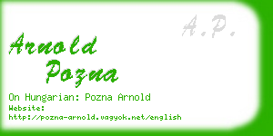 arnold pozna business card